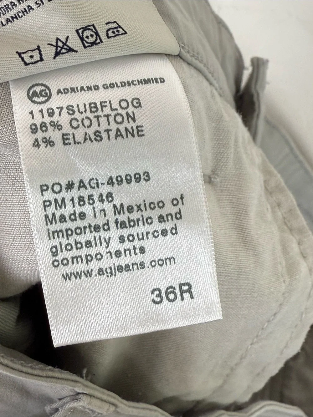 AG Adriano Goldschmied Shorts Men’s Gray The Wander Slim Chino Stretch